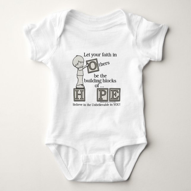 Building Blocks of HOPE Baby Bodysuit (Front)