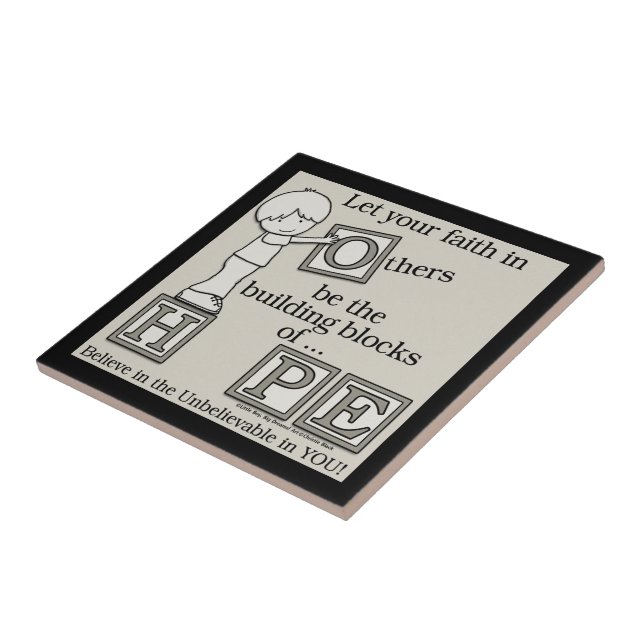 Building Blocks of HOPE Ceramic Tile (Side)