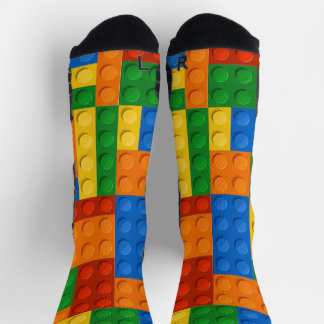Building Blocks Pattern skin Toy Play Bricks Socks