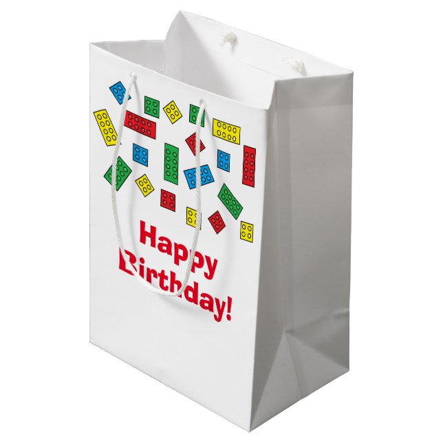 "Building Blocks" Personalized Gift Bag (Front Angled)