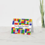 Building Blocks Primary Color Boy's Birthday/Party Card