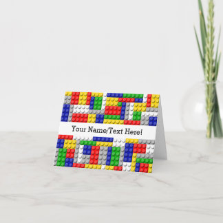 Building Blocks Primary Color Boy's Birthday/Party Card