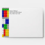 Building Blocks Primary Color Boy's Birthday/Party Envelope