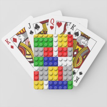 Building Blocks Primary Color Boy's Birthday/party Playing Cards by CustomInvites at Zazzle