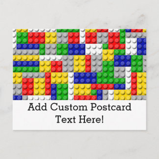 Building Blocks Primary Color Boy's Birthday/Party Postcard