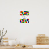 Building Blocks Primary Color Boy's Birthday/Party Poster (Kitchen)