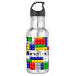 Building Blocks Primary Color Boy's Birthday/Party Water Bottle
