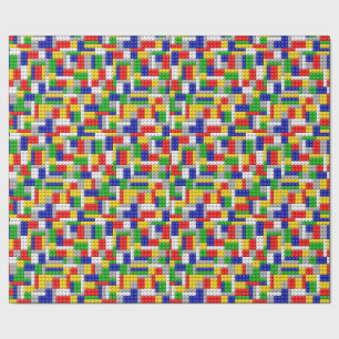 Building Blocks Primary Color Boy's Birthday/Party Wrapping Paper