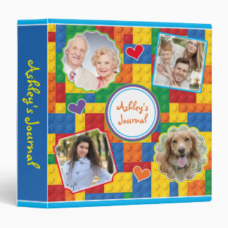 Building Blocks Scrapbook Family Photo Journal 3 Ring Binder