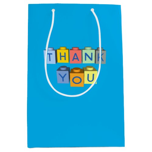 Building Blocks Thank You Message Medium Gift Bag