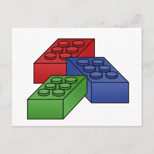 Building Blocks _ Vector Illustration Postcard