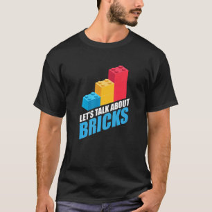 Building Bricks Blocks Fan Master Builder Bricklay T-Shirt