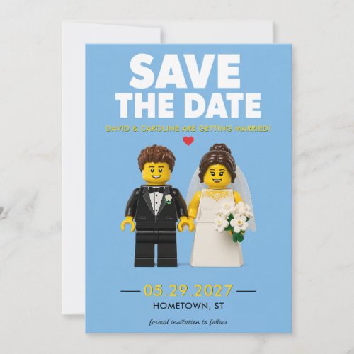 Building Bricks Classic Toy Bricks Blocks Wedding Save The Date