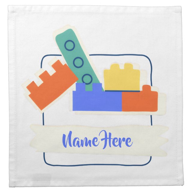 Building Bricks Cloth Napkin (Front)