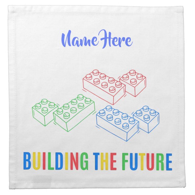Building Bricks Cloth Napkin (Front)