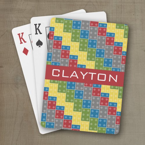 Building bricks custom name poker cards