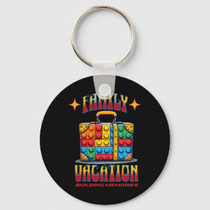 Building Bricks Family Vacation Building Memories Keychain