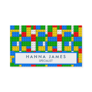 Building Bricks Pattern Personalized Business Card