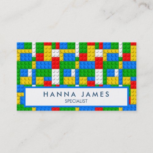Building Bricks Pattern Personalized Business Card