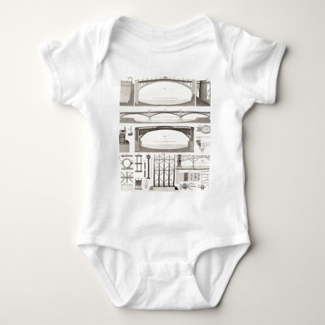 Building Bridges Baby Bodysuit (Front)
