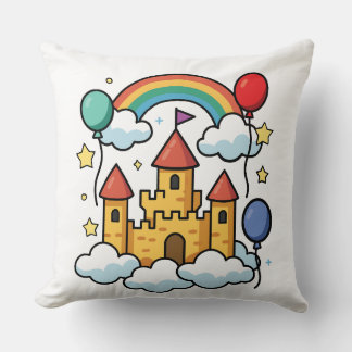 Building Castles in the Sky Throw Pillow