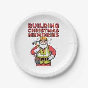 Building Christmas Memorie Family Matching 2025 Paper Plates