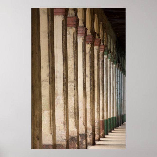 Building columns, Havana, Cuba Poster (Front)