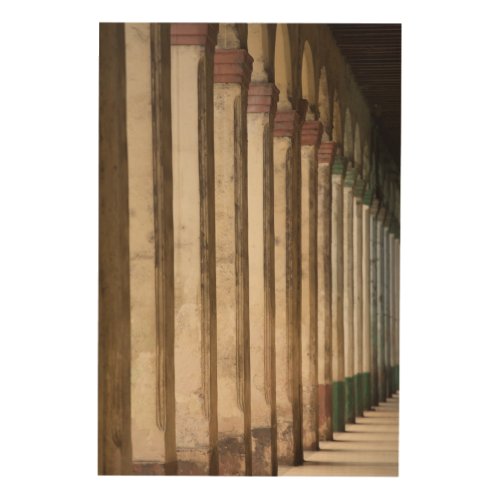Building columns Havana Cuba Wood Wall Art