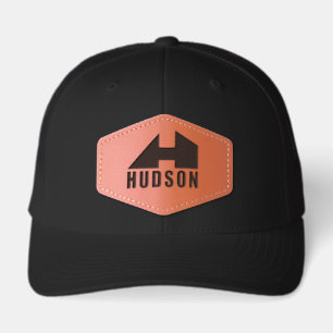 Building Company Custom Name Leather Patch Hat