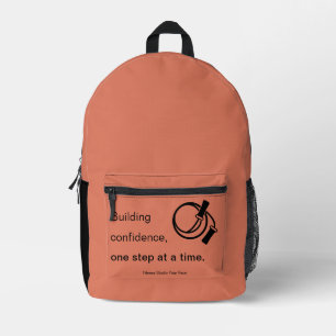 Building Confidence, One Step at a Time - Orange Printed Backpack