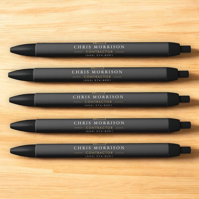 Building Construction Black Gold Pen (Creator Uploaded)