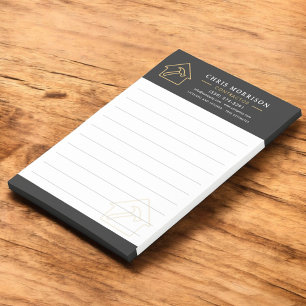 Building Construction Black Gold Post-it Notes