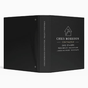 Building Construction Black Silver 3 Ring Binder