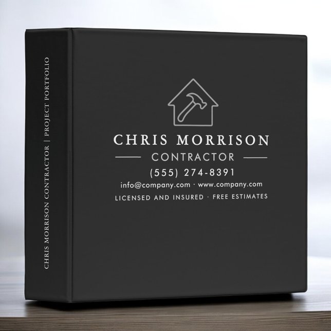 Building Construction Black Silver 3 Ring Binder (Creator Uploaded)