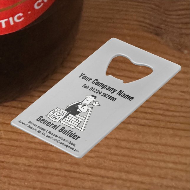 Building & Construction Theme. Credit Card Bottle Opener (Creator Uploaded)