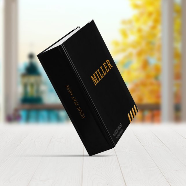 Building Contractor Black And Metallic Gold  3 Ring Binder (Building Contractor Black And Metallic Gold 3 Ring Binder)