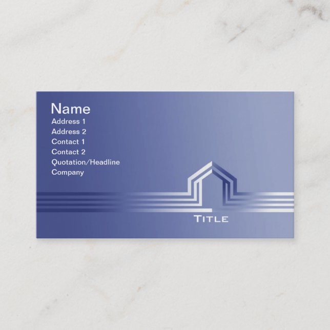 Building Contractor Business Cards (Front)