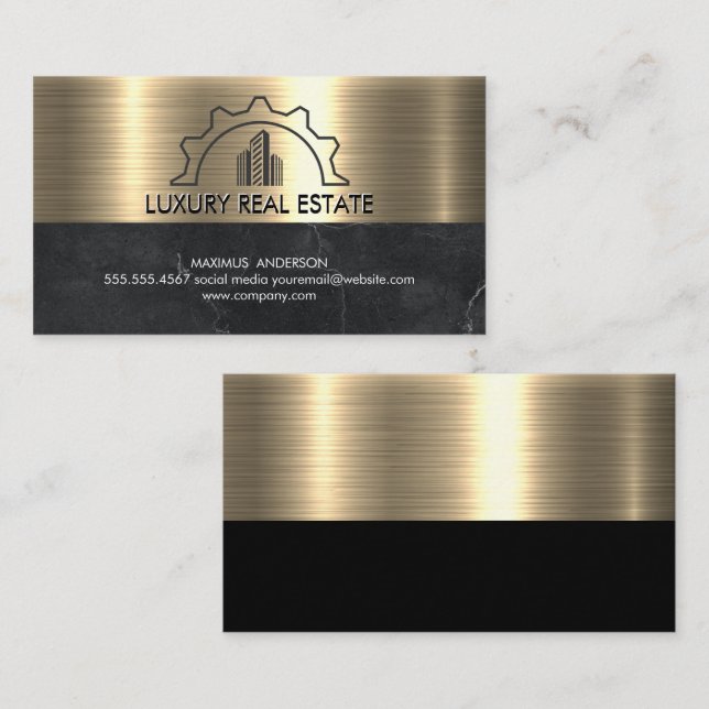 Building Corporate Logo Business Card (Front/Back)
