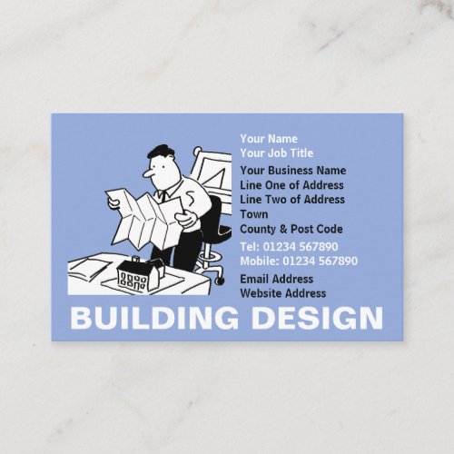 Building Design Cartoon Business Card
