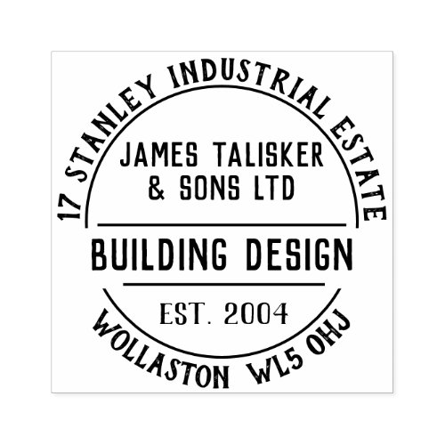 Building Design Rubber Stamp