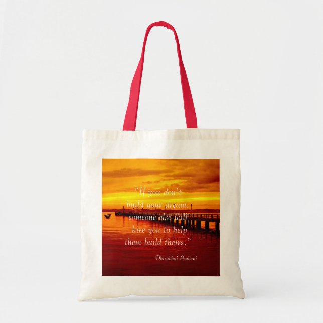 Building dream hope quote sunset background OtterB Tote Bag (Front)