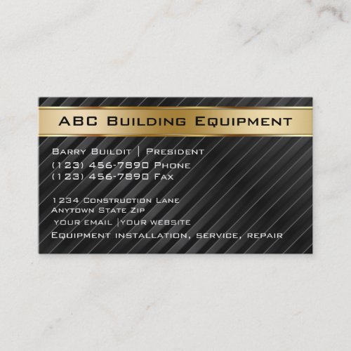 Building Equipment Business Cards
