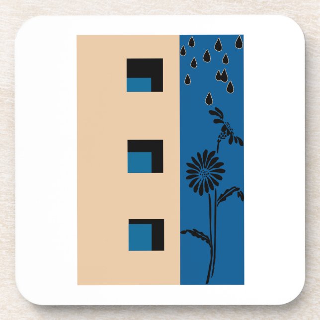 Building Flower Beverage Coaster (Front)