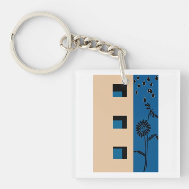 Building Flower Keychain (Front)