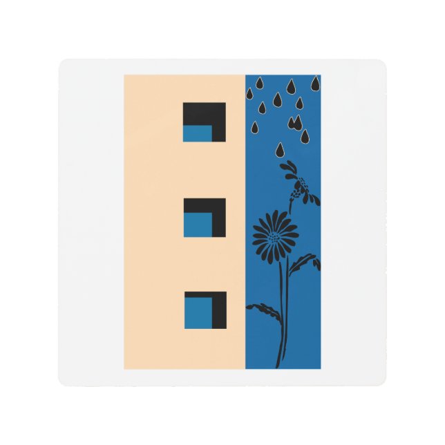 Building Flower Metal Print (Front)