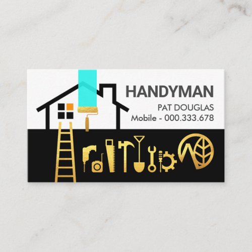 Building Frame Home Repairs Handyman Business Card