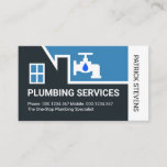 Building Frame Leaking Plumbing Faucet Business Card