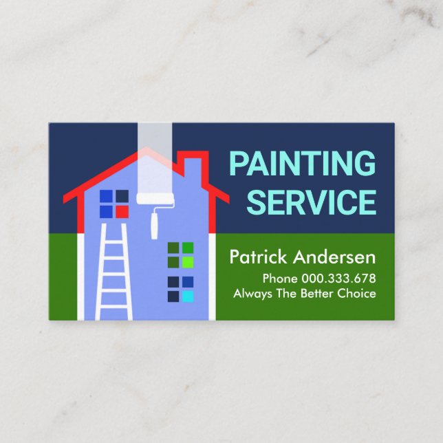 Building Home Painting Painter Business Card (Front)