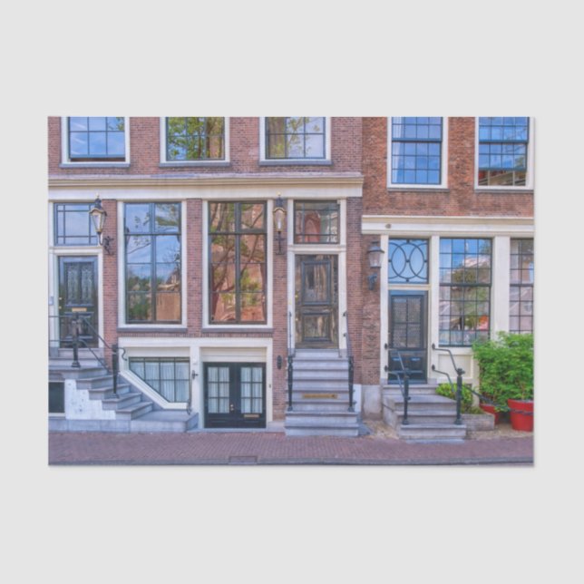 Building in Amsterdam, Netherlands Tissue Paper (Front)