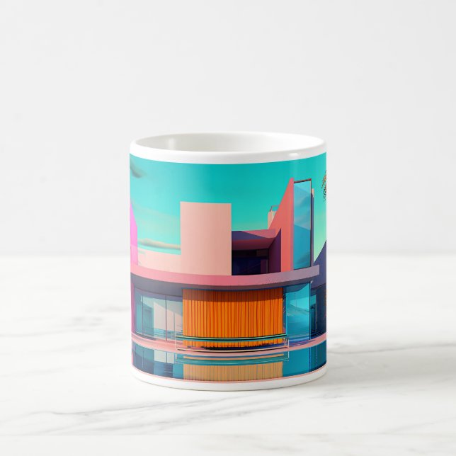 Building In Pop Art Style Coffee Mug (Center)
